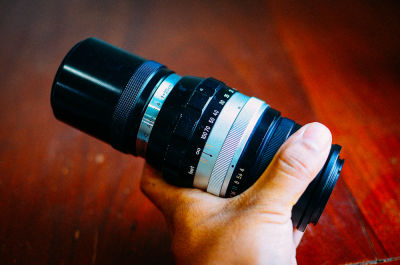 (For Fujifilm Mirrorless ทุกรุ่น)เลนส์มือหมุน ละลายหลัง รูรับแสงกว้าง Nikon 200mm F4 Serial 175931