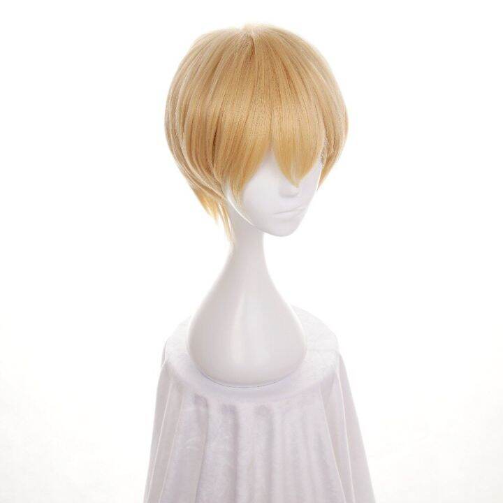 ccutoo-30cm-light-golden-short-straight-synthetic-hair-yamanbagirikunihiro-wigs-for-mens-halloween-party-cosplay-costume-wigs