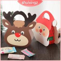 SHUIXINGZ แพคเกจของขวัญ DIY กล่องลูกอมโปรดปรานถุงคริสต์มาสกระเป๋าใส่ของตกแต่งคริสต์มาส