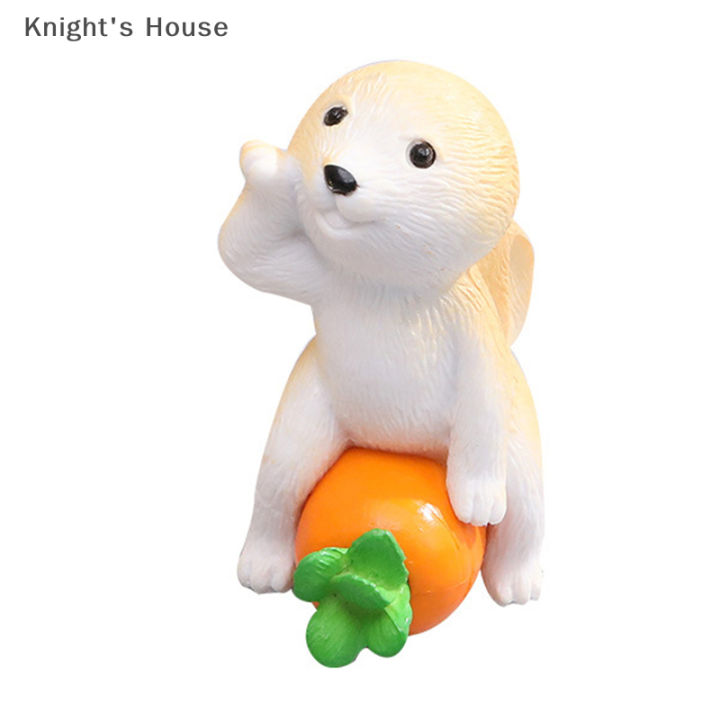 knights-house-กระต่ายทำจากยางเรซินน่ารักตกแต่งบ้านรูปปั้นกระต่ายขนาดเล็กรูปปั้นตกแต่งบ้าน