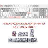 อะนิเมะญี่ปุ่น Pbt Space Keycaps Ahegao 6.25u Esc โปรไฟล์ Diy สำหรับสวิทซ์คีย์บอร์ดแมคคานิคอล