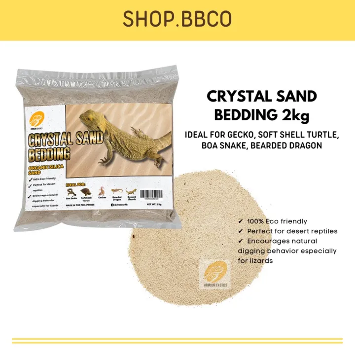 2kg Crystal Sand Bedding Reptile Sand Bearded Dragon Reptisand