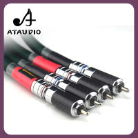 ATAUDIO สายเคเบิล RCA Hi-End ชุบเงิน2rca ชาย-2rca เครื่องขยายสัญญาณ CD สายเคเบิล Rca เชื่อมต่อกัน