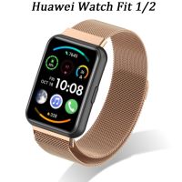 Magnetic Loop Bands For Huawei Watch Fit 1/2 Band Accessories stainless steel belt metal correa bracelet huawei watch fit strap Straps