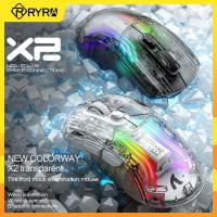 Attack Shark X2RGB Luminous Wireless Bluetooth Three-Mode Mouse Girls Game Electronic Competition Transparent Mouse