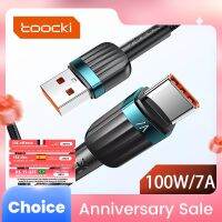 สายเคเบิล Toocki 7A 100W USB C,สำหรับ P50 Huawei P40ชาร์จเร็วที่ชาร์จ USB-C ดาต้าสำหรับ Samsung F3 Xiaomi 12 Poco