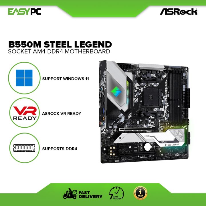 EasyPC | Asrock B550M Steel Legend Socket Am4 Socket Support