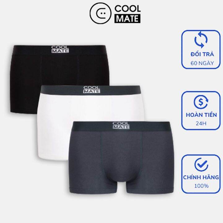 Combo 3 Trunk Bamboo men's underwear with antibacterial Coolmate Lazada