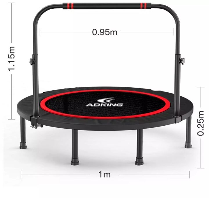 trampoline-แทมโพลีน-40-นิ้ว-สปริงบอร์ดกระโดด-เตียงกระโดด-สำหรับออกกำลังกาย-ที่จับเป็นทรงสี่เหลี่ยมจับถนัดมือ-รับน้ำหนัก-300kg-ขจัดเซลลูไลท์-สปริงบอร์ดเด็ก-ที่กระโดดออกกำลังกาย-แทมโพลีน-แทรมโพลีนใหญ่-เ