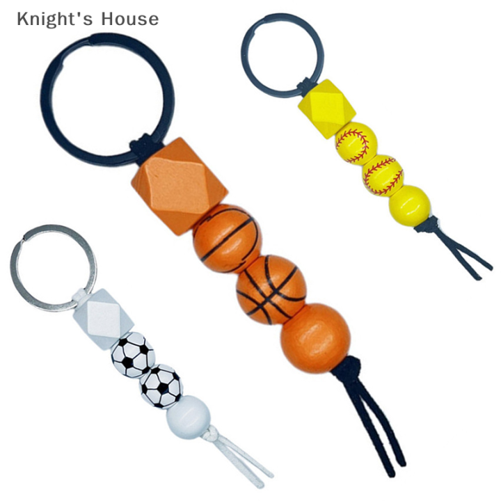 knights-house-พวงกุญแจบาสเก็ตบอลลูกเทนนิสวอลเลย์บอลจี้พวงกุญแจเบสบอลพวงกุญแจกระเป๋าเป้สะพายหลังรถเสน่ห์เครื่องประดับกระเป๋า
