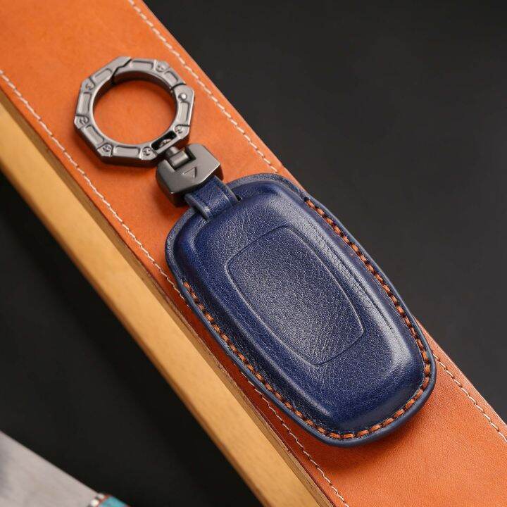 smart-key-cover-case-car-keyring-3-buttons-shell-for-volkswagen-vw-touareg-2010-2018-genuine-leather