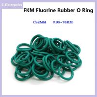 Green FKM Fluorine Rubber O Ring CS2mm OD5~40mm Sealing Gasket Insulation Oil High Temperature Resistance Green