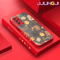 Jlingji เคสปลอกสำหรับ Samsung กาแลคซี A52 4G A52 5G A52s 5G ลายสัตว์น่ารักบางมีน้ำค้างแข็งโปร่งใสแข็งขอบสี่เหลี่ยมกันกระแทกลายปลอกซิลิโคนเคสนิ่มป้องกันคลุมทั้งหมด