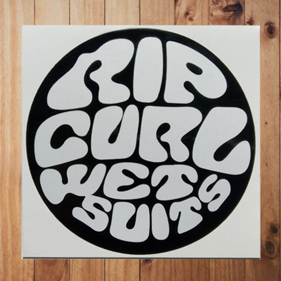 Sticker Rip Curl Wet Suits Black and White