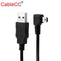 CYSM Xiwai Mini USB B Type 5pin Male Right Angled 90 Degree to USB 2.0 Male Data Cable with Ferrite 3.0m