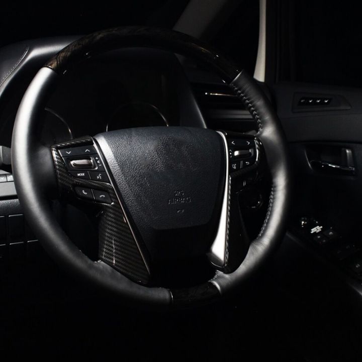 automobile-accessories-toyota-alphard-vellfire-30-2015-2019พวงมาลัยรถยนต์อุปกรณ์เสริมสติกเกอร์ตกแต่งกรอบ