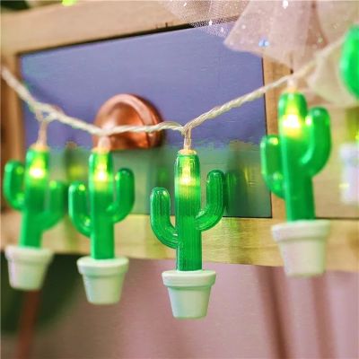Cactus LED String Light Decorative Lighting Strings for Party Wedding Bedroom Home Girls Kids Room Decoration Night Lights