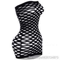 【hot】☑❡◎  New Net Skirt Whole Hollow Out Fishnet Elasticity Size Nightwear