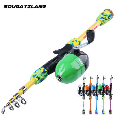 Souilang Kids Fishing Rod Set Portable escopic Fishing Rod And Fishing Reel Set With Fishing Line For Youth Fishing Tackle