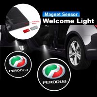 NEW 2PCS Perodua Logo Car Door Welcome Light Wireless Magnet Sensor Alza Aruz Axia Bezza Myvi Viva Kelisa Kenari Kancil