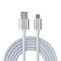 สายสายโทรศัพท์ไมโคร Usb สายเชื่อมต่อไนลอนถักมือถือ Huawei สำหรับ Xiaomi สาย Usb2.0 Samsung Android