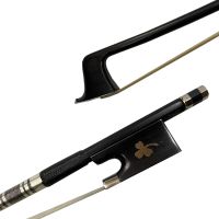 [COD] shipping 5pc high class black Carbon fiber violin bow 4/4 size new white horse hair professional