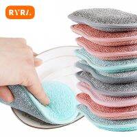 Cleaning Sponge Sided Scouring Dishwashing Remove Rust Pot Dishcloth