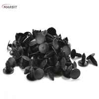 MARBIT 100pcs Black 8.5mm HOLE รถประตูพลาสติก rivet Fastener Trim PANEL Retainer CLIP