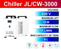 ?ส่งฟรี!? Chiller Water Cooling เครื่องชิลเลอร์ CW-3000 Chiller CW3000 CW-3000 ชิลเลอร์ Water Cooled Chiller Cool Cooled ทำความเย็น หล่อเย็น น้ำเย็น CNC