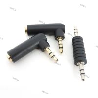 Gold plated 3.5 jack Right Angle male Female to 3.5mm 3/4Pole Male Audio Connector Stereo Plug L Shape Jack Adapter 1pcs W6TH