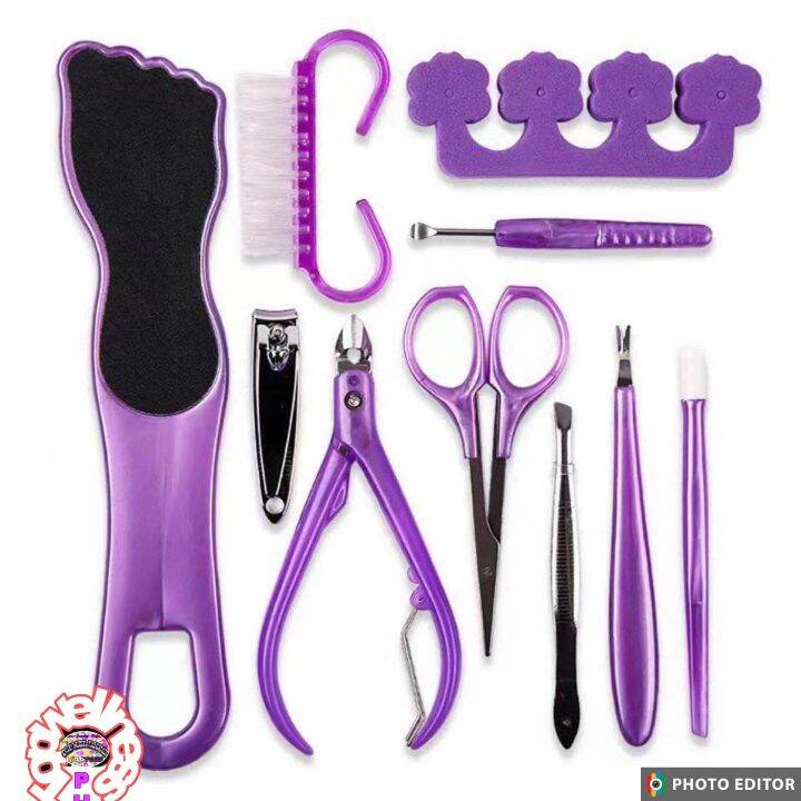 10 in 1 Nail care tool set and cleaning set Lazada PH