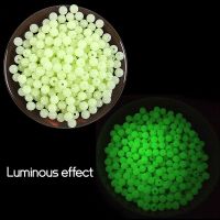 【YD】 100pc/bag Beads 4/6/810mm Fishing Beans Soft Rubber Glowing Float Balls Tackles Outdoor