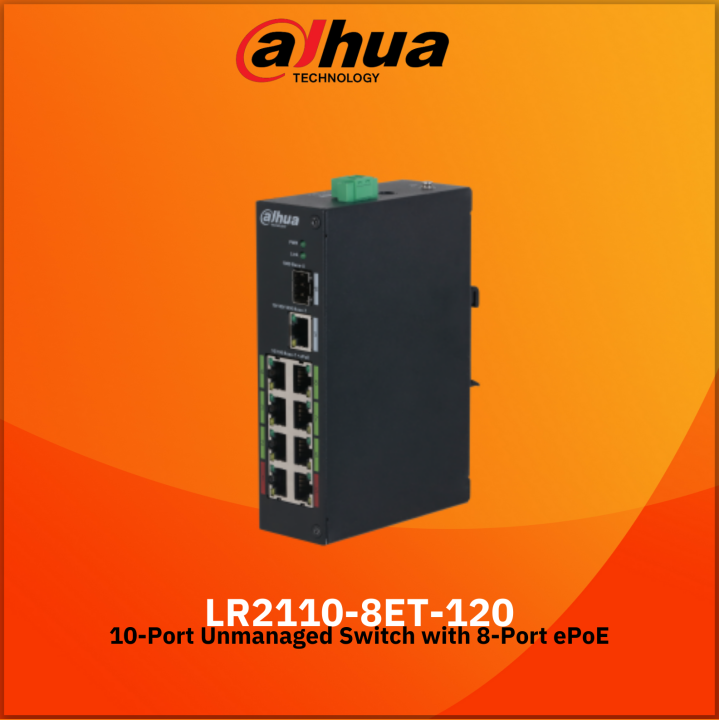 Dahua LR21108ET120 8 Port Gigabit Switch Poe Network Switch Hub Lazada PH