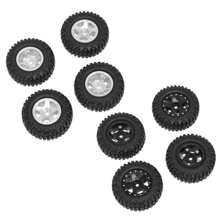 4pcs-wheel-shell-with-tire-replacement-parts-for-scx24-jeep-gladiator-1-24th-4wd-off-road-truck-model-black