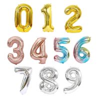40‘’ 32‘’  16‘’ inch Foil Number Balloon Air Helium Figures Balloons  Happy Birthday Party Decorations Kids Adult wedding Balls Balloons