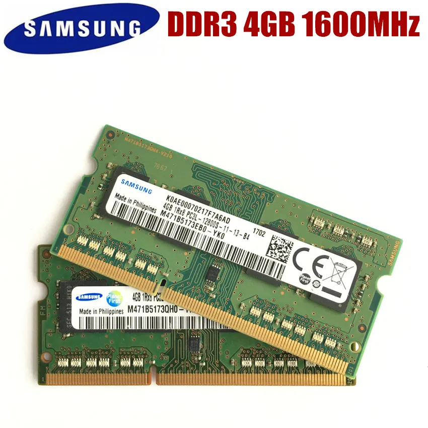 SAMSUNG 4G 1RX8 PC3L 12800S DDR3 4GB 1600Mhz Laptop Memory 4G PC3L 12800S  1600 MHZ Notebook Module SODIMM RAM | Lazada.co.th