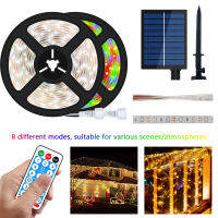 Led Strip Solar lights 5M 10M Courtyard Waterproof Outdoor Lighting RGB2835 Flexible Ribbon Backlight Garden Party Decorate