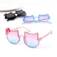 【cw】Elbru New Bow Shape Children Sunglasses Ultraviolet-proof Eye Protection Baby Sunglasses Cat eye Children Fashion Glasses