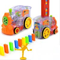 Set Cartoon Rally Train Engine Shaped Toy Set Game Building Blocks Car for Children Christmas Gift Domino Building Block Game Building Sets