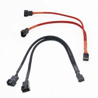 4PIN Black Mainboard Fans Cable Y Splitter PWM Fan Cable Line Computer PC Fan Power Extension Cable 27cm