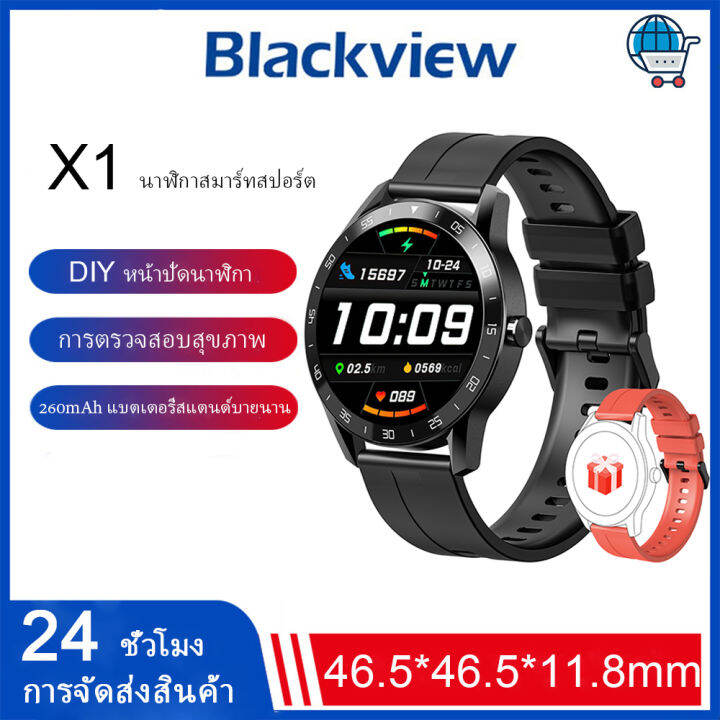 Blackview X1 นาฬิกาสมาร์ทวอทช์ Spo2การติดตามการนอนหลับการจัดการสุขภาพดูสมาร์ทกีฬาติดตามการ 5128