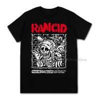 【New】บุรุษเสื้อผ้า Pop Punk Rancids อัลบั้ม Cool Skull พิมพ์ผ้าฝ้ายแขนสั้น Unisex T เสื้อเสื้อสตรี Streetwear