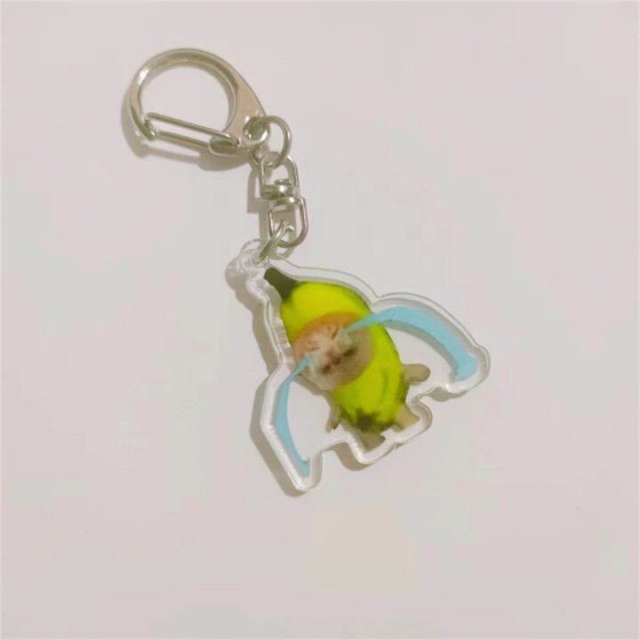 weblebrity-cat-keychain-banana-cat-keychain-cute-banana-cat-charm-weblebrity-cat-schoolbag-charm-cat-expression-keychain