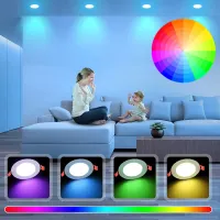 Smart Tuya Downlight Led Spot Lighting Wifi Dimmable RGB+CW+WW Ceiling Downlights 110V 220V 5W7W9W15W Voice Control by Alexa