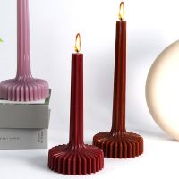 【YF】❁  Vase Shaped Candle Mold Striped Column Scented Making Plastic Molud Pot Wholesale Decoration