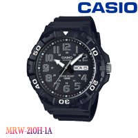 Casio นาฬิกาข้อมือผู้ชายทรงสปอร์ต กันน้ำ 100m สายเรซิน รุ่น MRW-210H-1A  ของใหม่ของแท้100% ประกันศูนย์เซ็นทรัลCMG 1 ปี