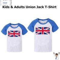 GAORUB ฤดูร้อน U nisex แขนสั้น คอลูกเรือ เสื้อยืด Union Jack แพลทินัมยูบิลลี่ ผู้ใหญ่เด็ก ราชินี