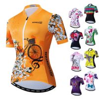 HOT★2022ผู้หญิงแขนสั้น MTB จักรยาน Jersey Breathable จักรยานเสื้อ Pro ขี่จักรยานสวมเสื้อผ้า Camisa Ciclismo