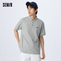 Semir เสื้อโปโลเสื้อโปโลผู้ชาย,2023ใหม่สีขาวเรียบง่ายปกสั้นแขนฤดูร้อนสไตล์การเดินทางแบบลำลอง