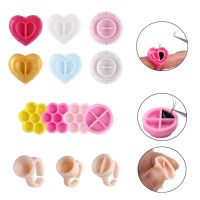 50/100 Professional Lash Glue Ring Heart/Round Tatoo Adhesive Holder Flower Easy Fan Cilia Making Silicone Glue Ring Makeup Tool